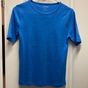 J crew slim perfect tee shirt navy blue fitted